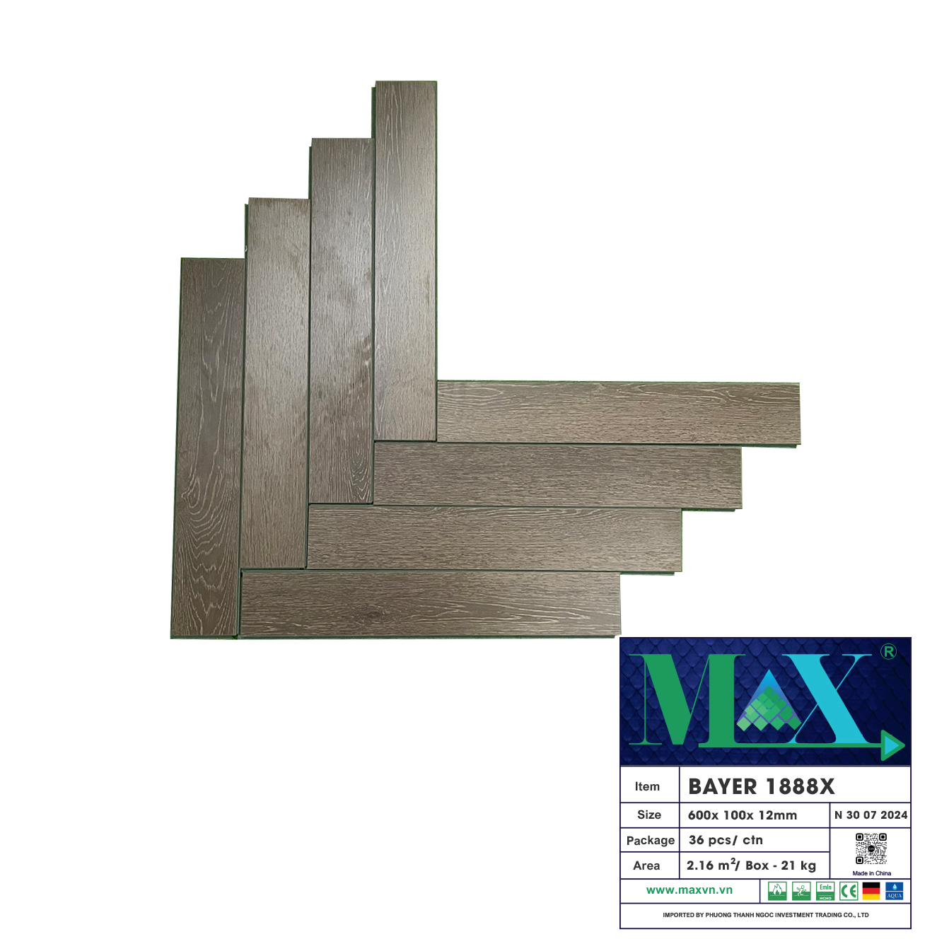 Sàn gỗ xương cá Bayer 1888X217